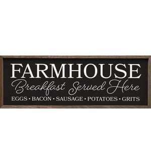 Farmhouse Breakfast Served Here Black